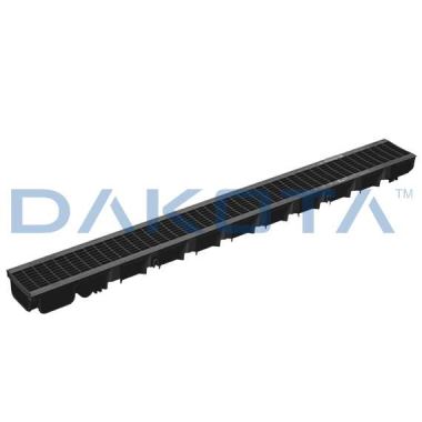 KIT CANAL PLUS 100x13x12 NEGRA ALTA+REJILLA PP